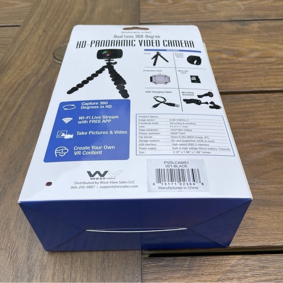 PanoVR 360-Degree Dual Camera with 1080p HD Video Recording dual lens - Picture 7 of 10